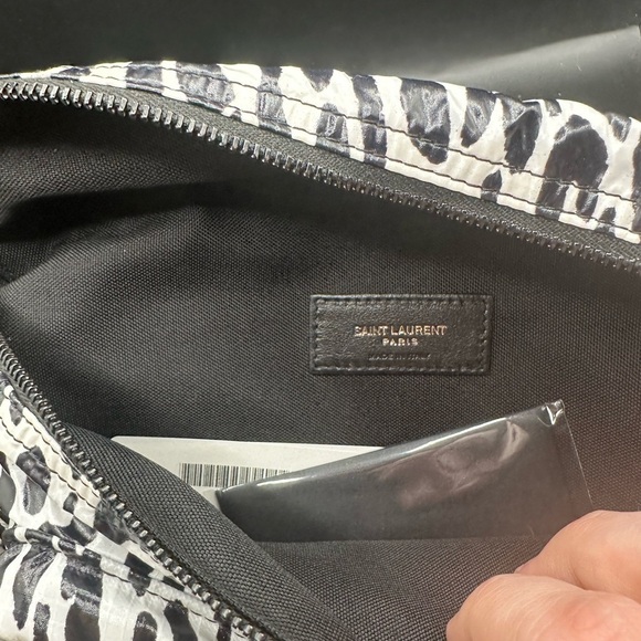 Saint Laurent Zebra Print Vinyl Bag RARE NWT - Picture 4 of 7